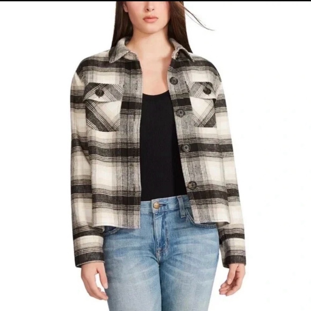 BB Dakota by Steve Madden Ladies Boxy Shacket Size XL Anthracite Multi